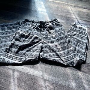 Joe Boxer Black and Gray Patterned Pajama Pants